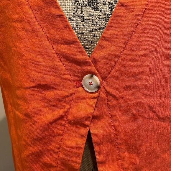 NWT Anthropologie Maeve Orange Button Back Crop Top Medium #062 - Picture 4 of 5